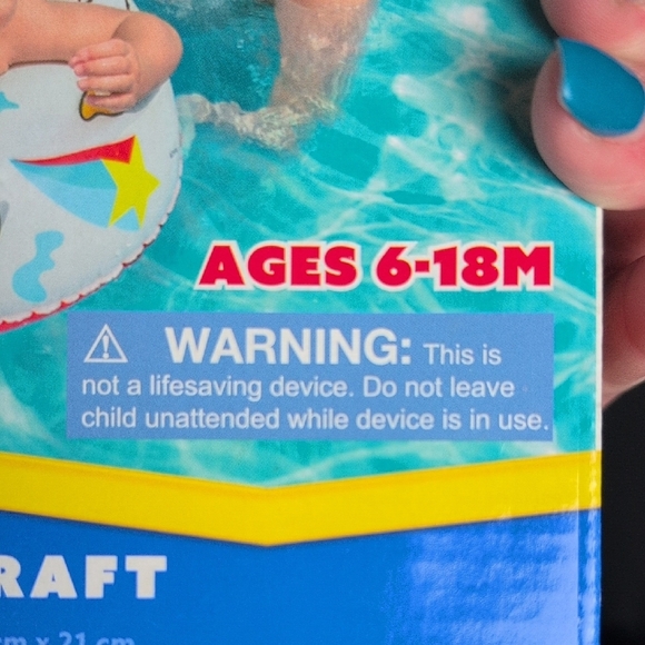 Disney Mickey Mouse Blue and White Inflatable Watercraft. New In Box. 6-18 Mths. - Picture 4 of 5